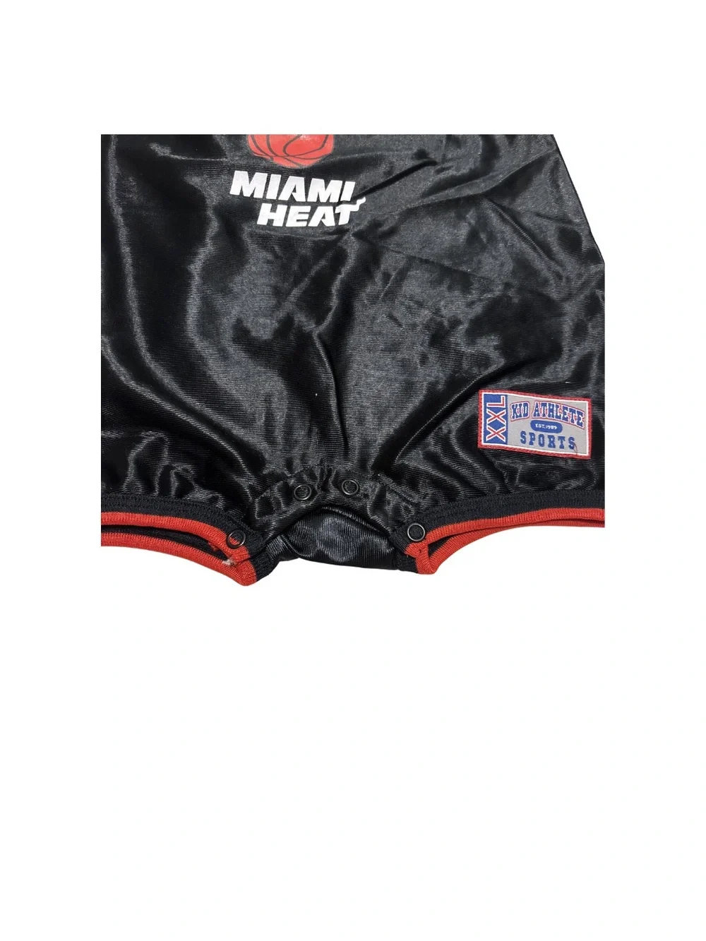 vintage-style Miami Heat infant jersey romper